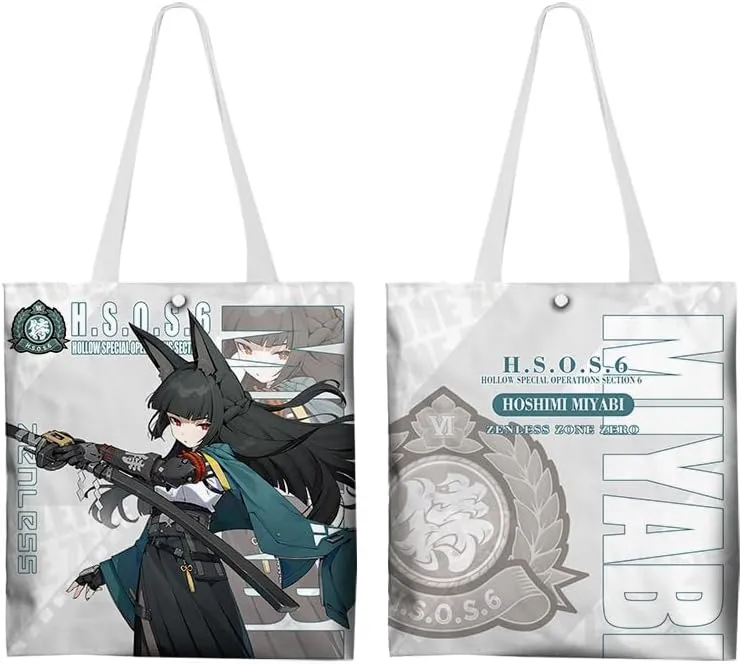 Zenless Zone Zero Canvas Tote Bags Canvas Bags Black Use For Grocery Bags Shopping Bags Gift Bags