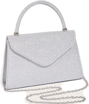 ZiMing Glossy Patent Leather Handbag for Women Evening Bag Small Satchel Bag Chain Shoulder Bag Flip Top Handle Bag