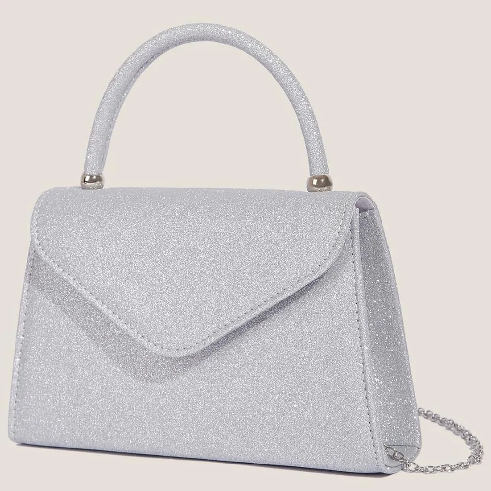 ZiMing Glossy Patent Leather Handbag for Women Evening Bag Small Satchel Bag Chain Shoulder Bag Flip Top Handle Bag